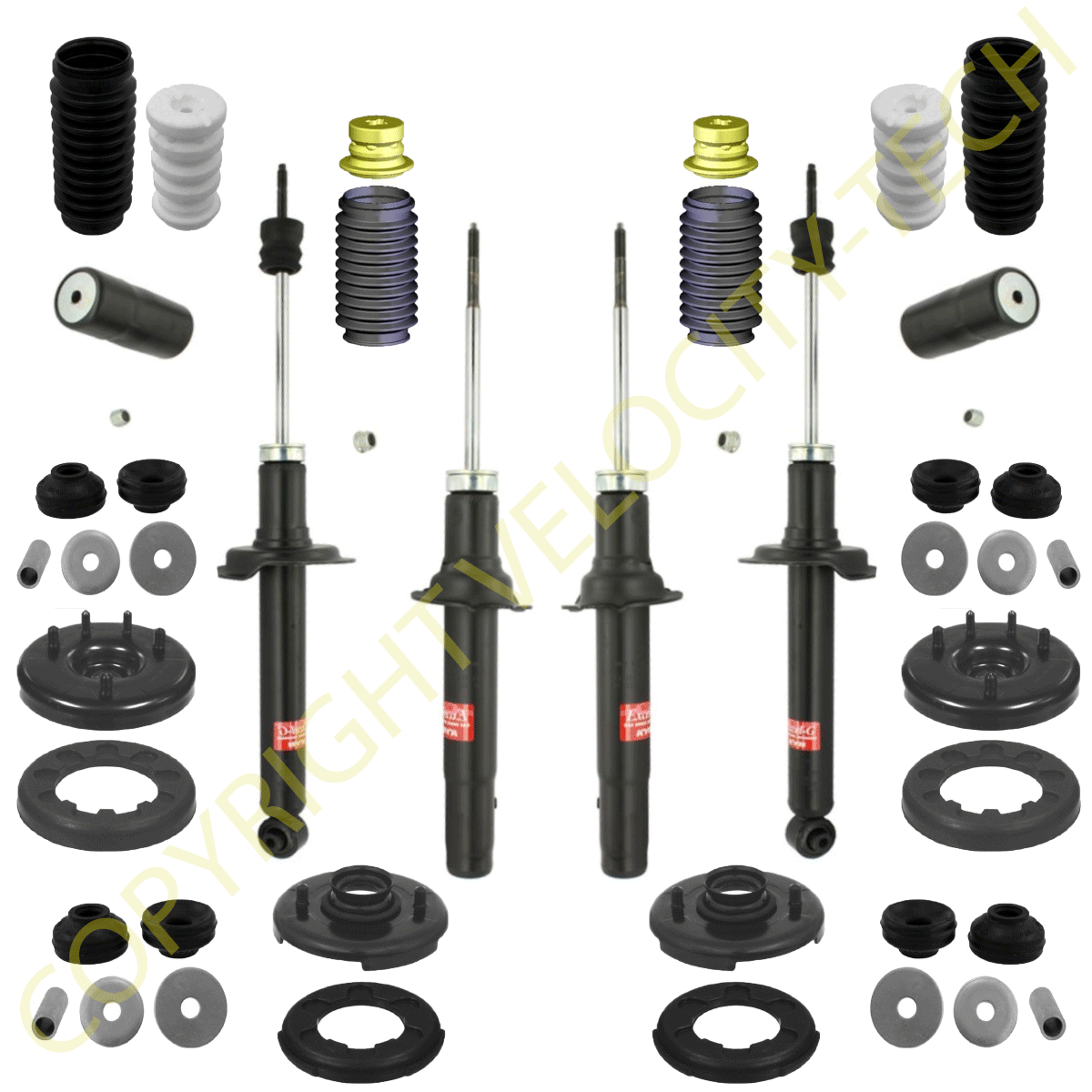 KYB EXCEL-G SHOCKS MOUNTS & BOOOTS 98-02 HONDA ACCORD 99-03 TL 01-03 CL FULL SET